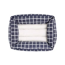 Check Print Cotton Bolstered Dog Bed